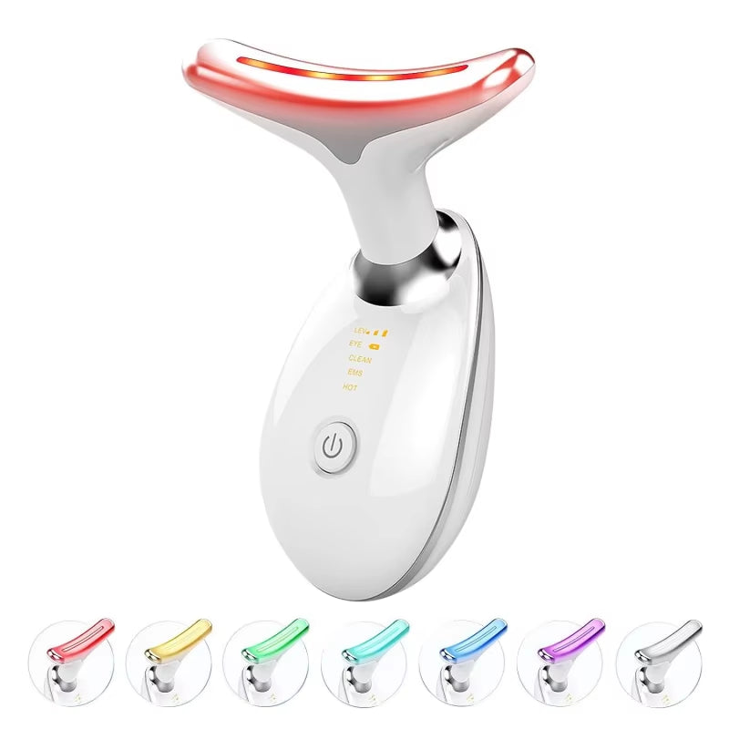 Anti Wrinkle Facial Massager Neck Face Beauty Device Skin Tighten Facial Lift Device Reduce Double Chin Skin Care Tool 7 Color